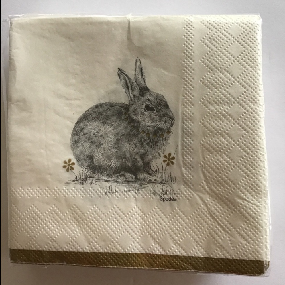SPODE MEADOW LANE BUNNY NAPKINS NWT